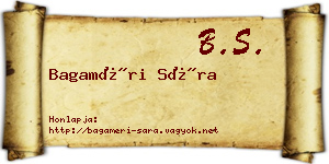 Bagaméri Sára névjegykártya