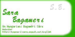 sara bagameri business card